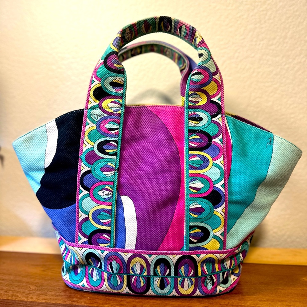 EMILIO PUCCI gorgeous, vibrant handbag! EUC - Picture 2 of 9